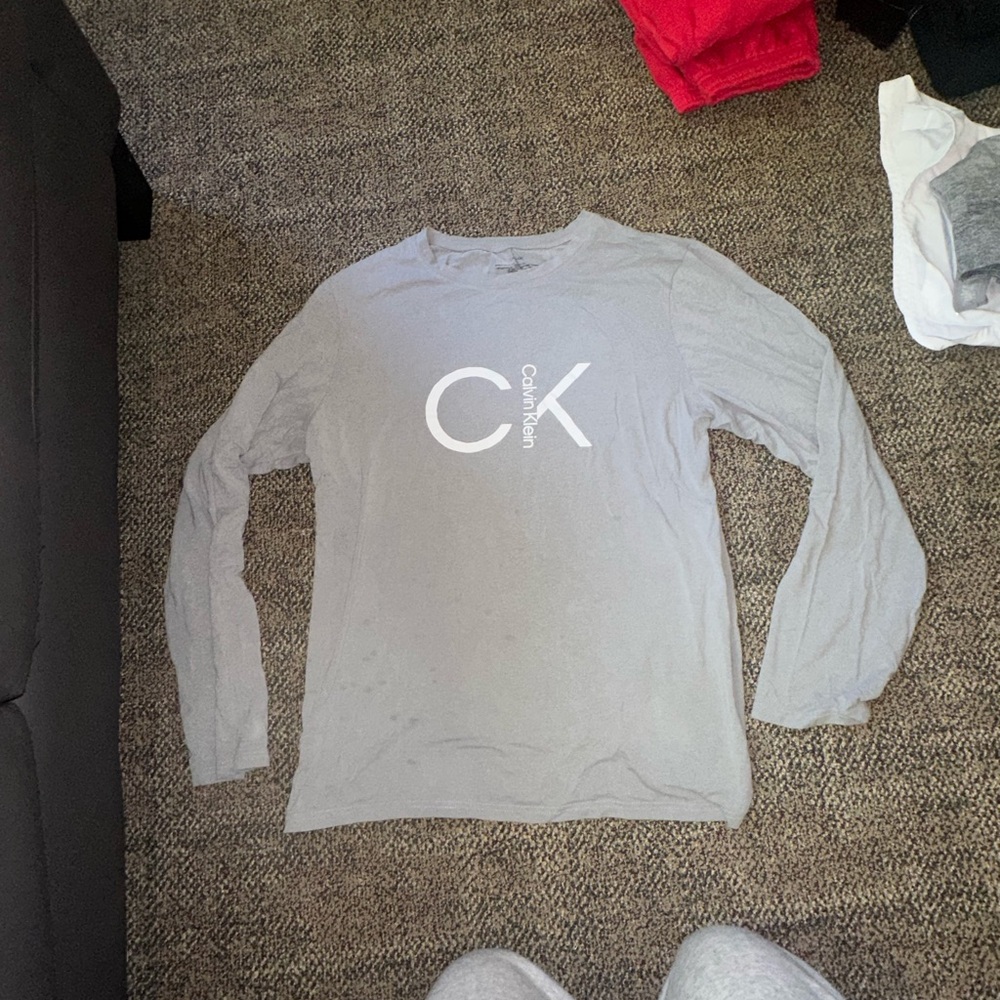 Calvin Klein Womens Gray Long sleeve